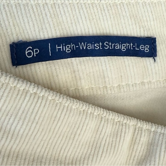 Talbots Women’s Cream Corduroy High-Waist Straight-Leg Jeans Pants Size 6P - Picture 9 of 10